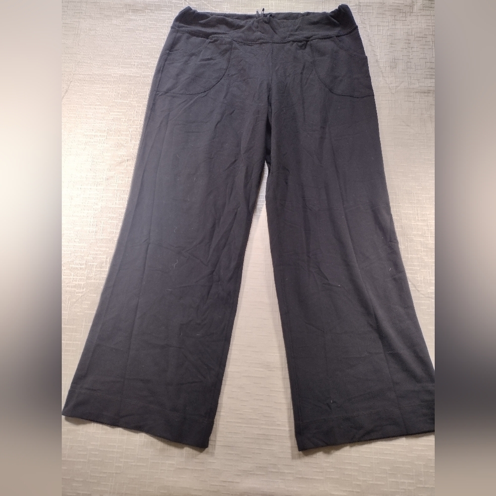 Lululemon Wide Leg Pants Womens 12 Black Outdoors Athletic Y2K